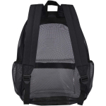 Mochila reciclada de malla transparente con bolsillo frontal 18L color negro segunda vista trasera
