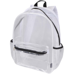 Mochila reciclada de malla transparente con bolsillo frontal 18L color blanco