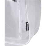 Mochila reciclada de malla transparente con bolsillo frontal 18L color blanco vista detalle 1