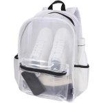 Mochila reciclada de malla transparente con bolsillo frontal 18L color blanco segunda vista