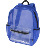 Mochila reciclada de malla transparente con bolsillo frontal 18L color azul real
