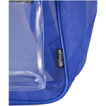 Mochila reciclada de malla transparente con bolsillo frontal 18L color azul real vista detalle 1