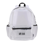 Mochila reciclada de malla transparente con bolsillo frontal 18L vista principal