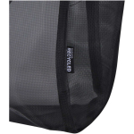 Bolsa tote de malla reciclada transparente con cremallera 23L color negro vista detalle 1