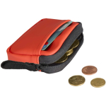 Cartera con anilla de piel sintética reciclada y cremallera color caoba segunda vista