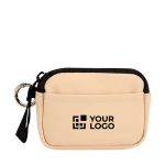 Cartera con anilla de piel sintética reciclada y cremallera vista principal