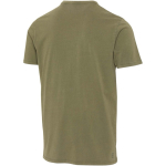 Camiseta hombre manga corta algodón hilado en anillos 160 g/m2 Elevate color verde oscuro tercera vista trasera