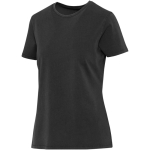 Camiseta mujer manga corta algodón hilado en anillos 160 g/m2 Elevate color negro