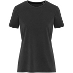 Camiseta mujer manga corta algodón hilado en anillos 160 g/m2 Elevate color negro segunda vista frontal