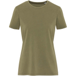 Camiseta mujer manga corta algodón hilado en anillos 160 g/m2 Elevate color verde oscuro segunda vista frontal