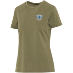 Camiseta mujer manga corta algodón hilado en anillos 160 g/m2 Elevate color verde oscuro vista impresión serigrafía