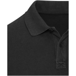 Polo hombre manga corta en piqué prelavado 200 g/m2 Elevate color negro vista detalle 1