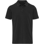 Polo hombre manga corta en piqué prelavado 200 g/m2 Elevate color negro segunda vista frontal