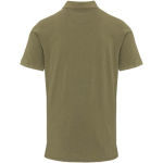 Polo hombre manga corta en piqué prelavado 200 g/m2 Elevate color verde oscuro segunda vista trasera
