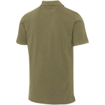 Polo hombre manga corta en piqué prelavado 200 g/m2 Elevate color verde oscuro tercera vista trasera