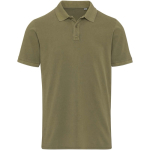 Polo hombre manga corta en piqué prelavado 200 g/m2 Elevate color verde oscuro segunda vista frontal