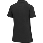 Polo mujer manga corta piqué prelavado y preencogido 200 g/m2 Elevate color negro tercera vista trasera