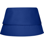 Sombrero de poliéster ligero con protección solar 130 g/m2 color azul segunda vista trasera