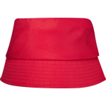 Sombrero de poliéster ligero con protección solar 130 g/m2 color rojo segunda vista frontal