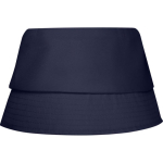 Sombrero de poliéster ligero con protección solar 130 g/m2 color azul marino segunda vista trasera