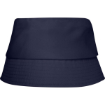 Sombrero de poliéster ligero con protección solar 130 g/m2 color azul marino segunda vista frontal