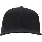 Gorra 6 paneles de sarga algodón con visera plana 260 g/m2 color negro segunda vista frontal