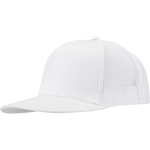 Gorra 6 paneles de sarga algodón con visera plana 260 g/m2 color blanco