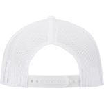 Gorra 6 paneles de sarga algodón con visera plana 260 g/m2 color blanco segunda vista trasera