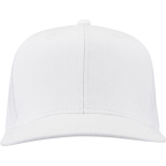 Gorra 6 paneles de sarga algodón con visera plana 260 g/m2 color blanco segunda vista frontal