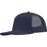 Gorra 6 paneles de sarga algodón con visera plana 260 g/m2 color azul marino