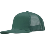 Gorra 6 paneles de sarga algodón con visera plana 260 g/m2 color verde oscuro
