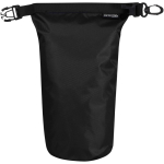 Bolsa impermeable reciclada compacta con cierre enrollable 1L color negro segunda vista frontal