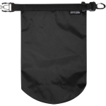 Bolsa impermeable reciclada compacta con cierre enrollable 1L color negro tercera vista frontal