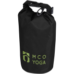 Bolsa impermeable reciclada compacta con cierre enrollable 1L color negro vista impresión transfer