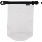 Bolsa impermeable reciclada compacta con cierre enrollable 1L color blanco tercera vista frontal