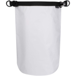 Bolsa de viaje reciclada impermeable con cierre enrollable 5L color blanco segunda vista frontal