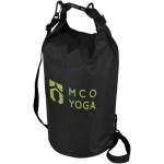 Bolsa de viaje impermeable con cierre enrollable de 10L color negro vista impresión transfer