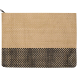 Neceser fino hecho de papel certificado y forro suave 3L color negro segunda vista frontal