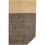 Bolsa de paja tejida con botón magnético y base ancha 10L color negro vista detalle 1