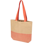 Bolsa de paja tejida con botón magnético y base ancha 10L color caoba