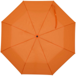 Paraguas plegable compacto con armazón metálico y goma Ø102 color naranja segunda vista frontal