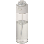 Botella con pajita integrada y tapa de botón a prueba de fugas 700ml color transparente
