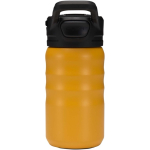 Botella deportiva con pajita abatible a prueba de fugas 350ml color amarillo segunda vista trasera