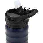 Botella deportiva con pajita abatible a prueba de fugas 350ml color azul marino vista detalle 1