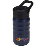 Botella deportiva con pajita abatible a prueba de fugas 350ml color azul marino