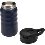 Botella deportiva con pajita abatible a prueba de fugas 350ml color azul marino segunda vista