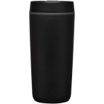 Vaso térmico de doble pared con tapa de rosca incluida 480ml color negro segunda vista frontal
