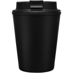 Vaso térmico doble pared con tapa de rosca antiderrame 300ml color negro segunda vista frontal