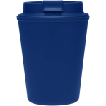 Vaso térmico doble pared con tapa de rosca antiderrame 300ml color azul segunda vista frontal