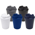 Vaso térmico doble pared con tapa de rosca antiderrame 300ml color blanco segunda vista varios colores